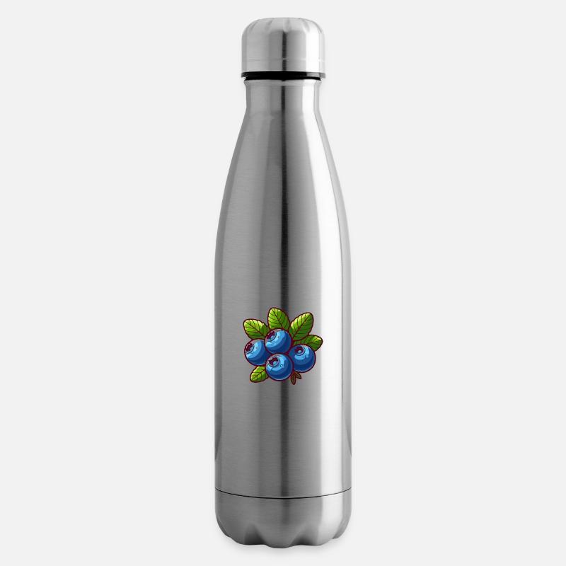 Heidelbeeren - Isolierflasche - Lightsilver