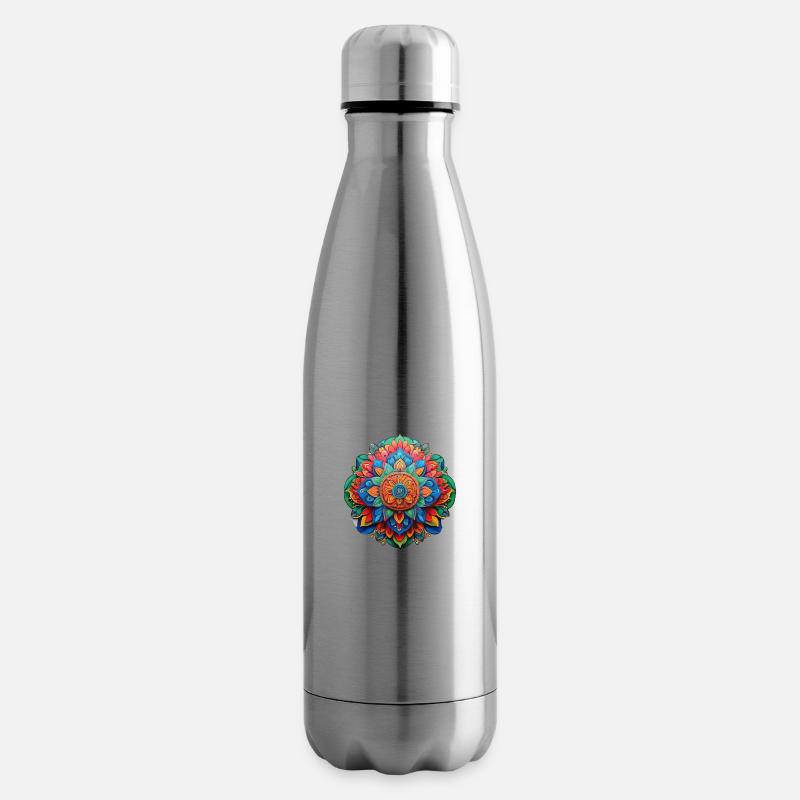 Mandala - Bouteille isotherme - argent clair