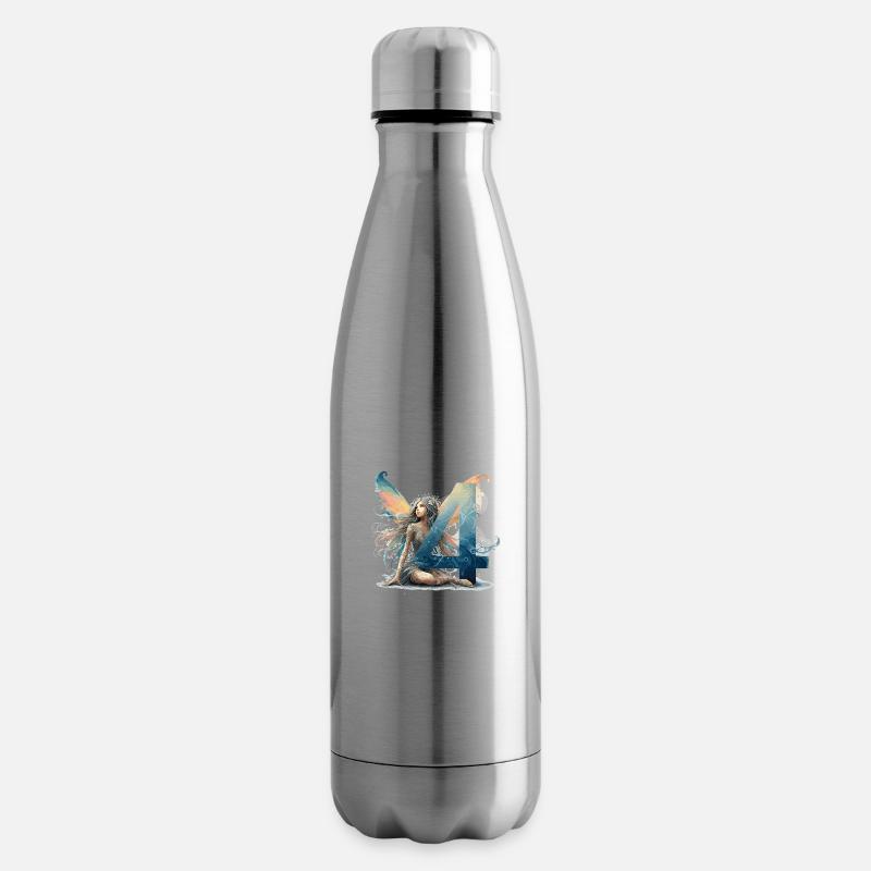 4 Jahre Fee Elfe Geburtstag Geschenk - Isolierflasche - Lightsilver