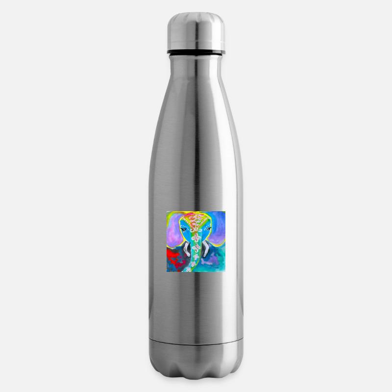 Elephant - Insulated Water Bottle - silver
