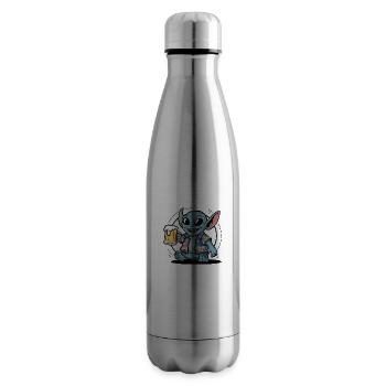 Cadeau de bière extraterrestre - Bouteille isotherme - argent clair - Droite