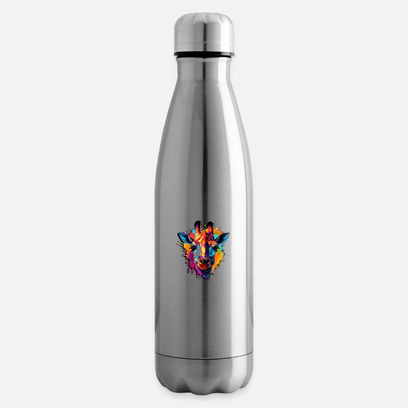 Abstraktes Giraffendesign - Arte Moda - Isolierflasche - Lightsilver