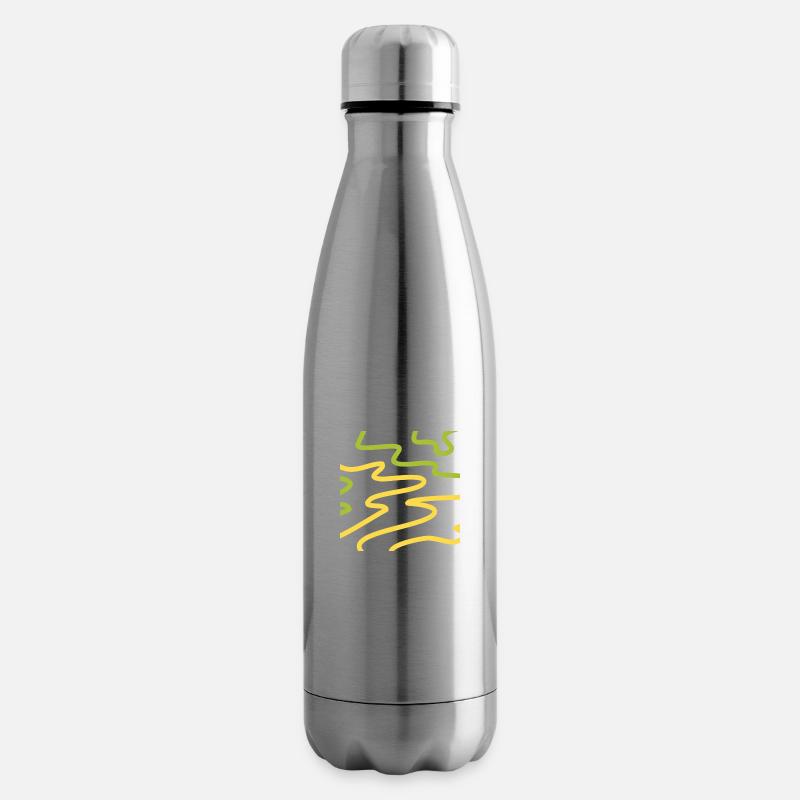 Abstract Three - Insulated Water Bottle - silver