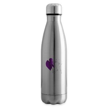 Flowers Women girl fashion design art female style - Insulated Water Bottle - silver - Right