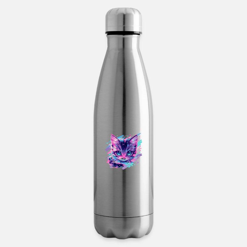 Chat cosmique - Bouteille isotherme - argent clair