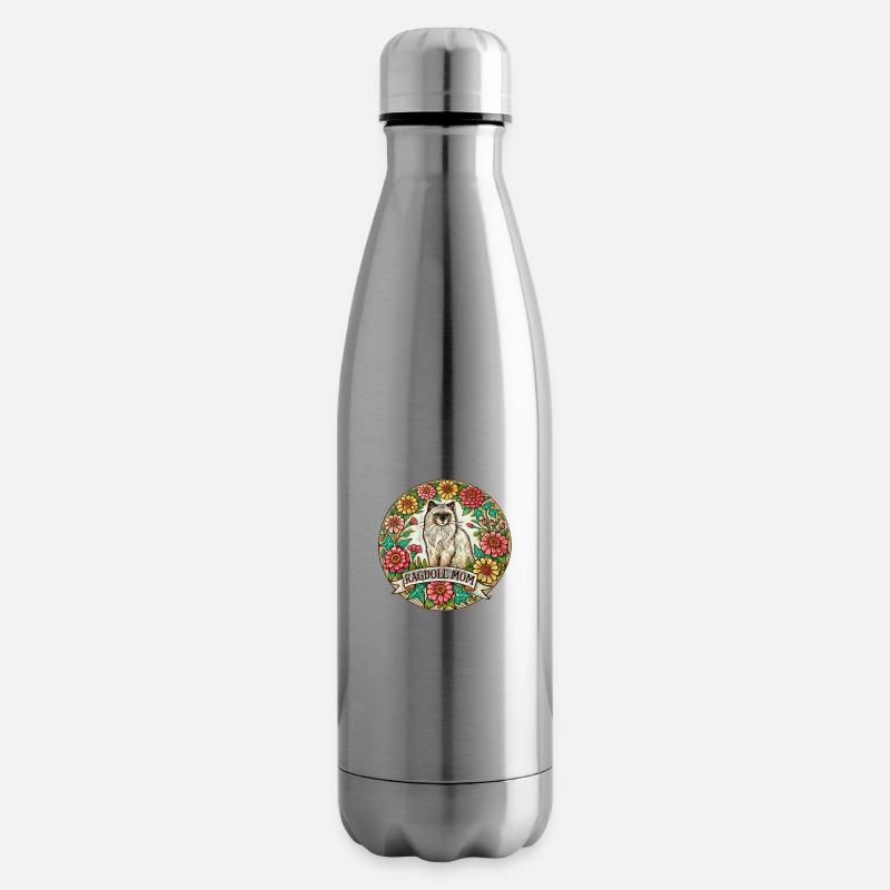 Maman Ragdoll - Bouteille isotherme - argent clair