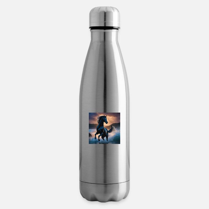 Pferd - Isolierflasche - Lightsilver