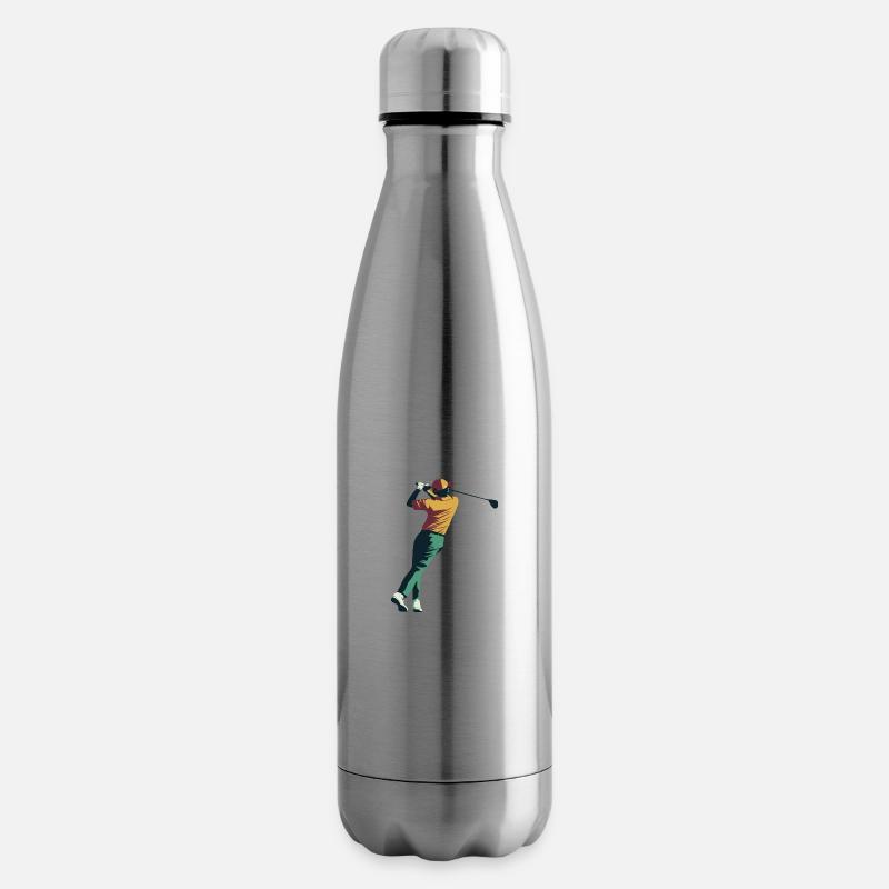 Golfer Golf Golfball - Isolierflasche - Lightsilver