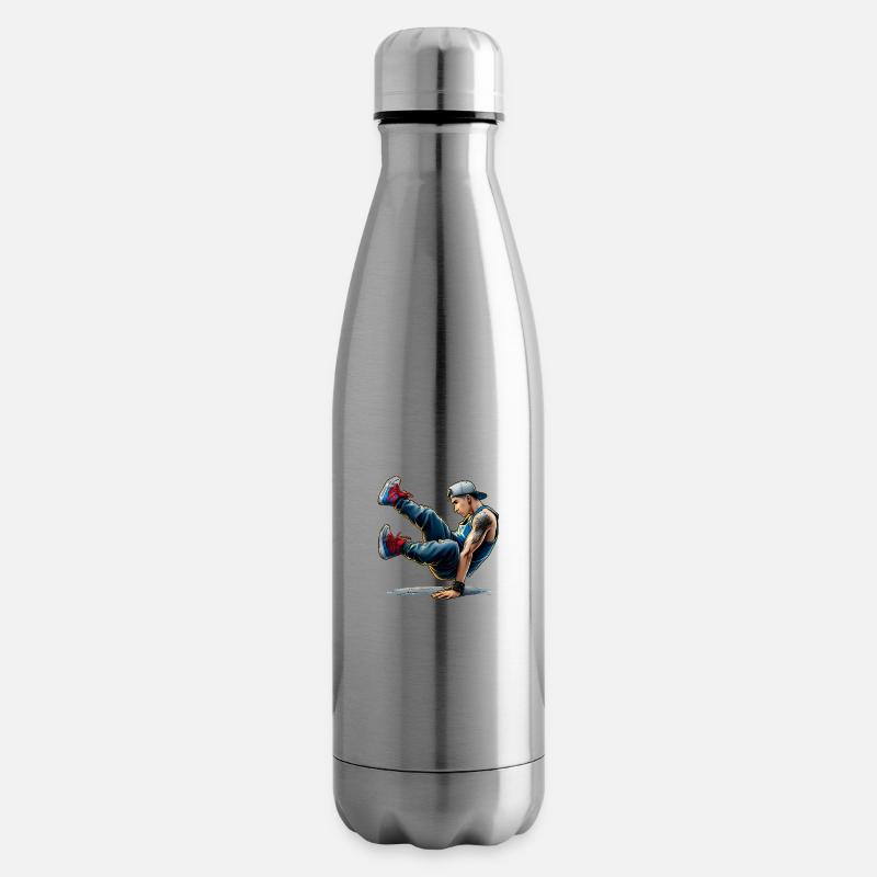Spektakulärer Tanz - Breakdance - Isolierflasche - Lightsilver