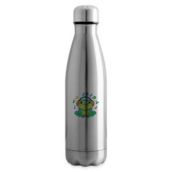 DJ Żabka – musical frog - Insulated Water Bottle - silver - Right