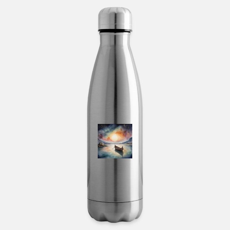 Celestial Boat – Un voyage à travers le temps et l’espace - Bouteille isotherme - argent clair