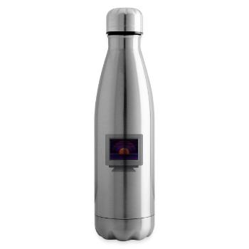 CRT Design - Future Retro Wallpaper - Insulated Water Bottle - silver - Right