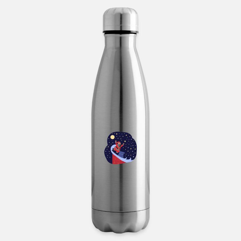Le Père Noël arrive - Bouteille isotherme - argent clair