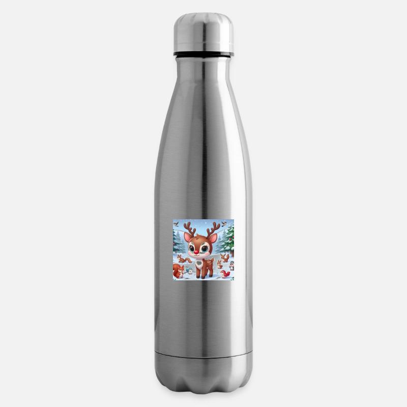 Renntier - Isolierflasche - Lightsilver