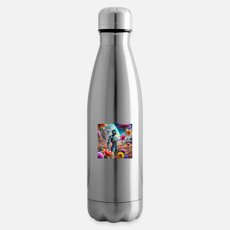 Hippieroboter - Isolierflasche - Lightsilver