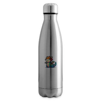 Dragon Cartoon - Insulated Water Bottle - silver - Right