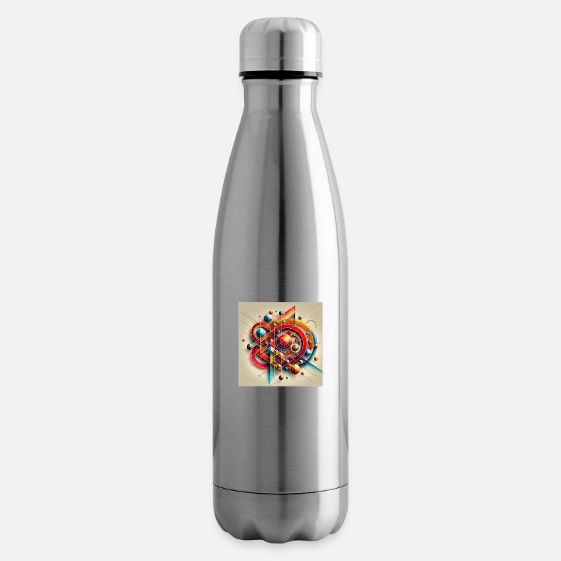 Explosion de couleurs des formes - Bouteille isotherme - argent clair