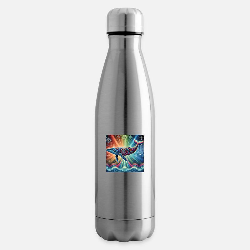 Krafttier Wal - Isolierflasche - Lightsilver