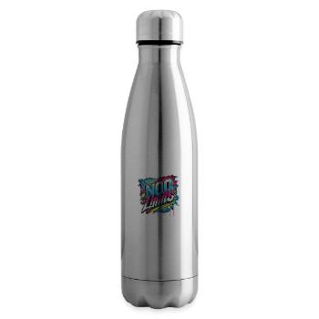 no Limets – Colorful motivation 🎨 - Insulated Water Bottle - silver - Right