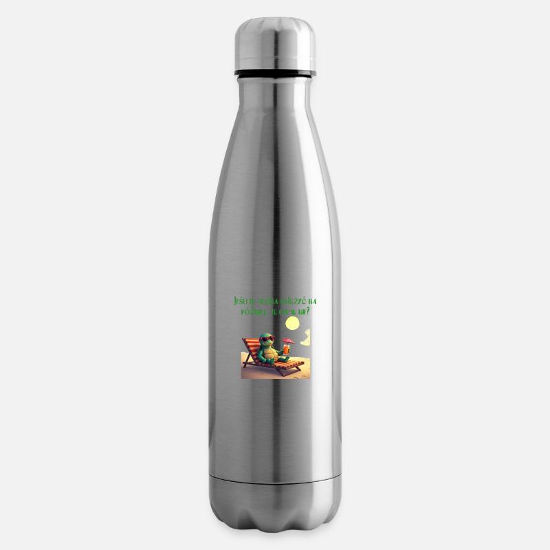 Entspannte Schildkröte - Isolierflasche - Lightsilver