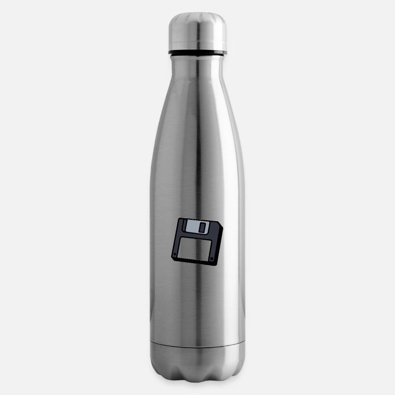 Diskette Retro Symbol Computer - Isolierflasche - Lightsilver