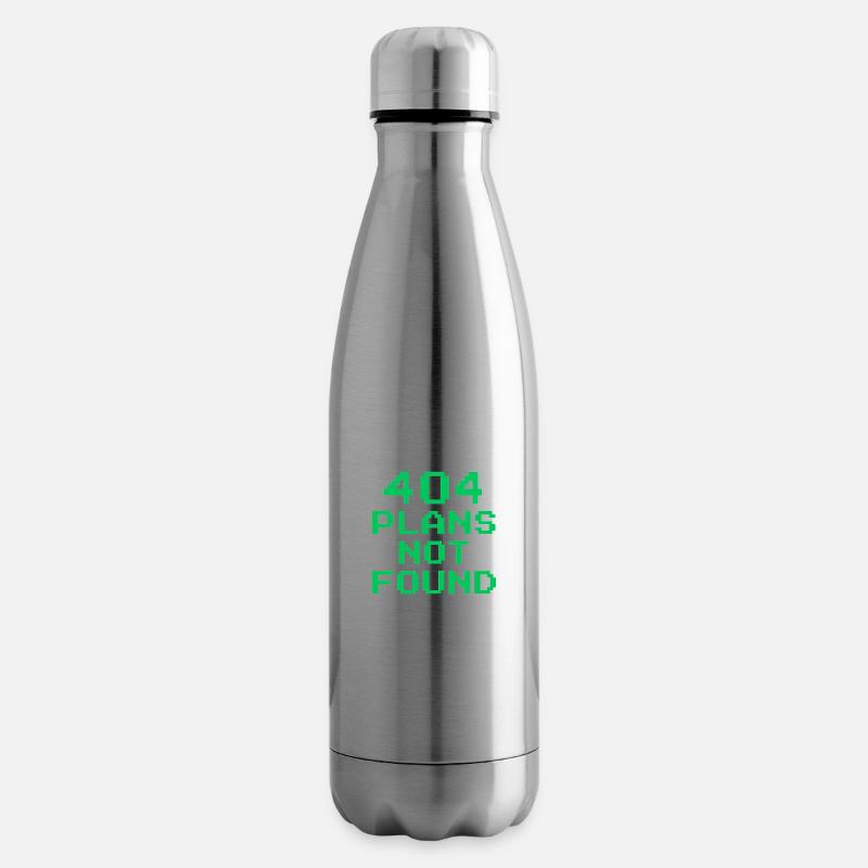 404 Pläne nicht gefunden | Retro-Pixel-Arcade-Meme - Isolierflasche - Lightsilver