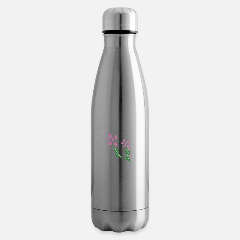 fleurs fleur - Bouteille isotherme - argent clair