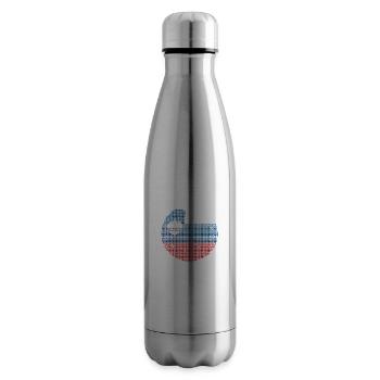 Slowenien Flagge Balkan Slowenische Fahne Vintage - Isolierflasche - Lightsilver - Rechts