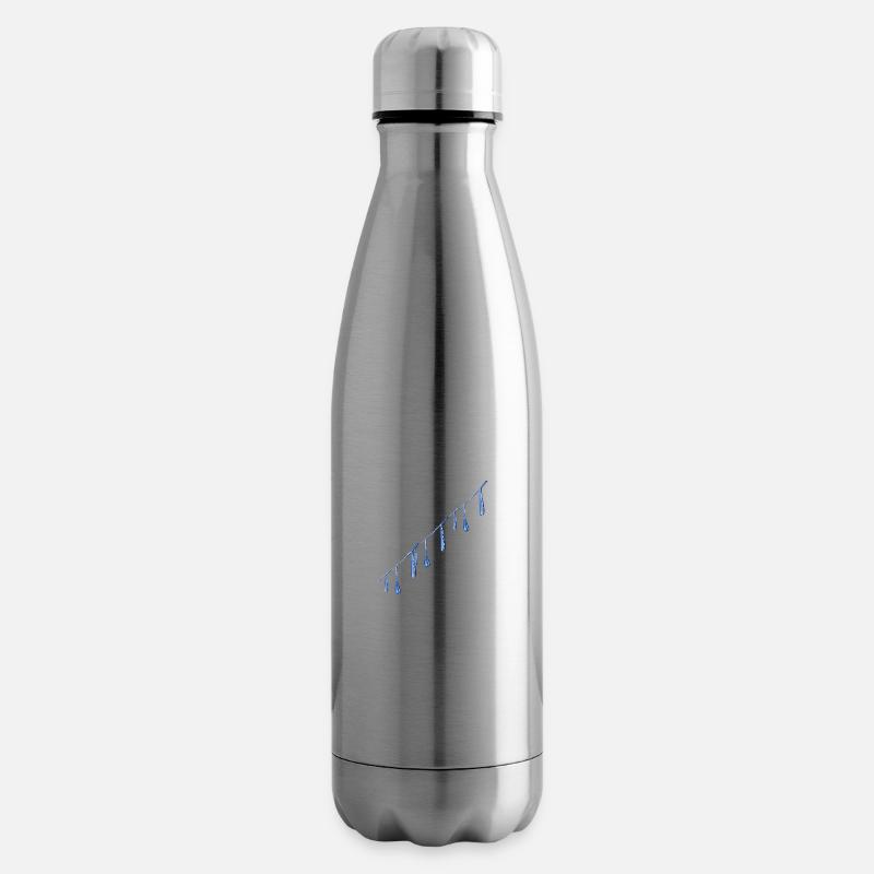 wassertropfen linie wasser - Isolierflasche - Lightsilver