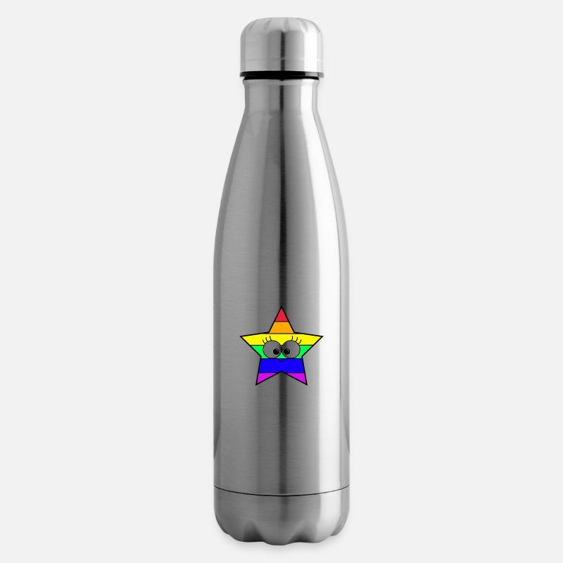 Stern Regenbogen - Isolierflasche - Lightsilver