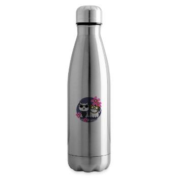 süße katzen beste freunde - Isolierflasche - Lightsilver - Rechts
