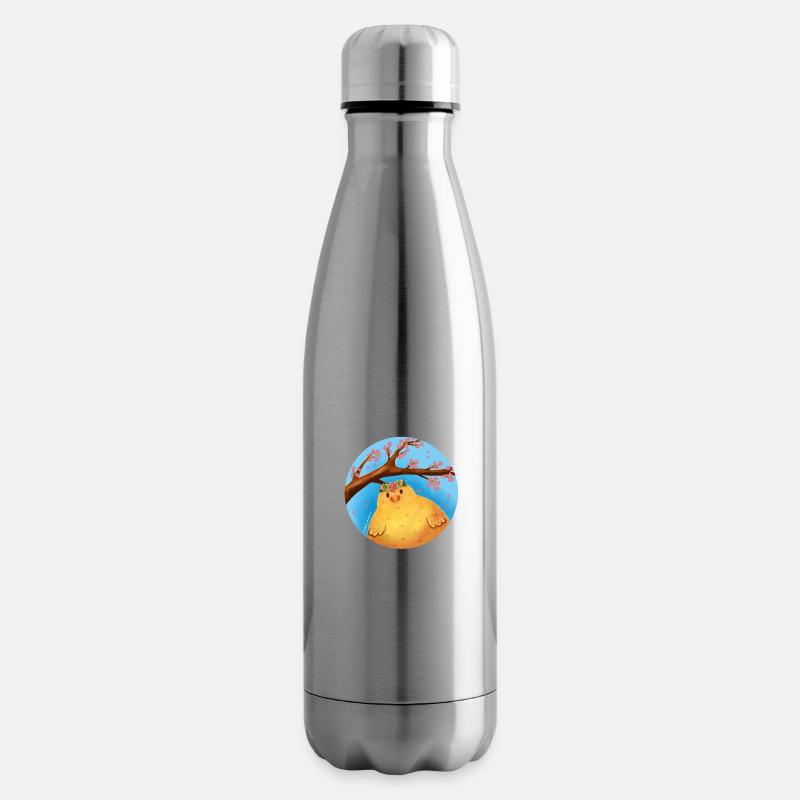 Poussins de printemps - Bouteille isotherme - argent clair