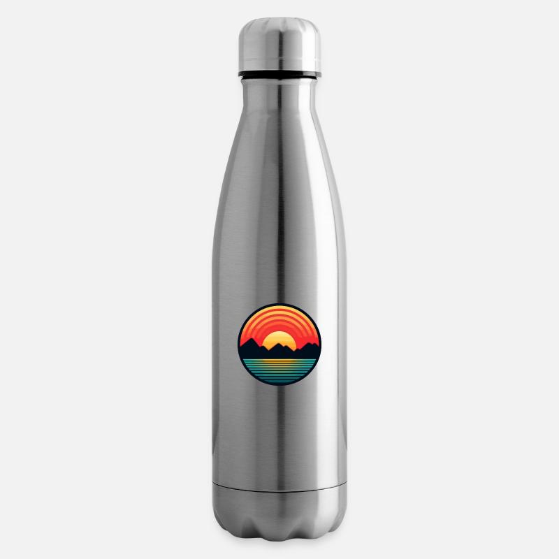 Coucher de soleil - Bouteille isotherme - argent clair