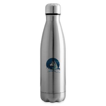 Wolf Scratch Marks Claws Wild Forest Animal Wolf's Head - Insulated Water Bottle - silver - Right