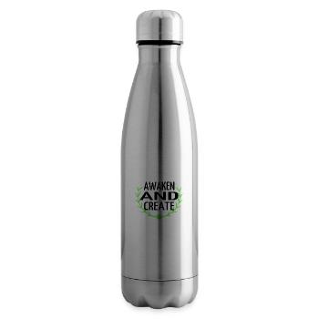 Geek Innovation in Business Fostering Creativity - Insulated Water Bottle - silver - Right