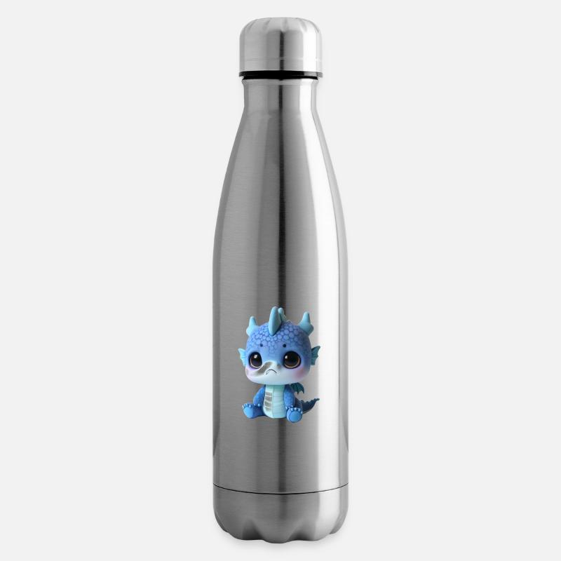 Charme en peluche dragon mignon - Bouteille isotherme - argent clair