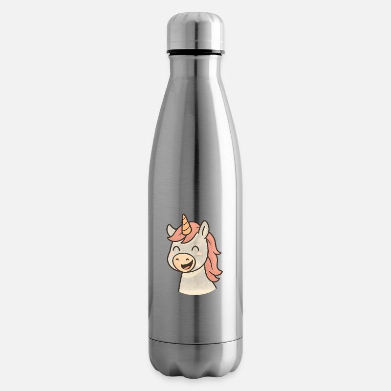 Lachendes_Einhorn - Bouteille isotherme - argent clair