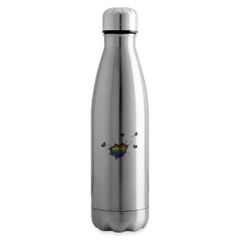 lgbt pride love rules human gender pan queer lgbtq - Isolierflasche - Lightsilver - Rechts