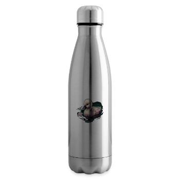 Bébé cygne Oiseau Poussin - Bouteille isotherme - argent clair - Droite