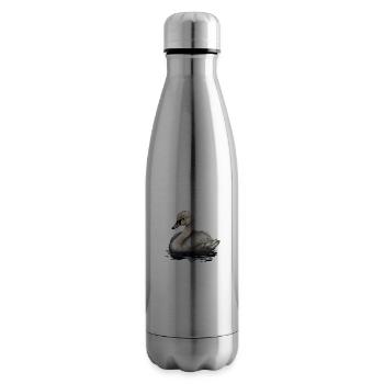Bébé cygne Oiseau Poussin - Bouteille isotherme - argent clair - Droite