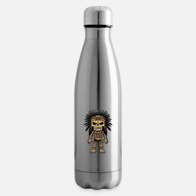 Apache Indianer Skelett - Isolierflasche - Lightsilver