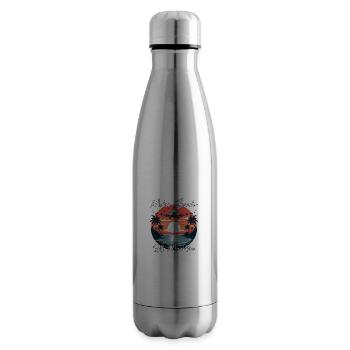 Airplane show over Maho Beach - Insulated Water Bottle - silver - Right