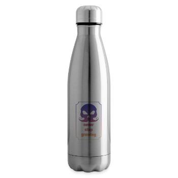 lustiger Spruch, Bart, Beard, Mustache - Isolierflasche - Lightsilver - Rechts