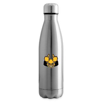 Nasty Emoticon (fuck off / fuck you, 3C) - Insulated Water Bottle - silver - Right