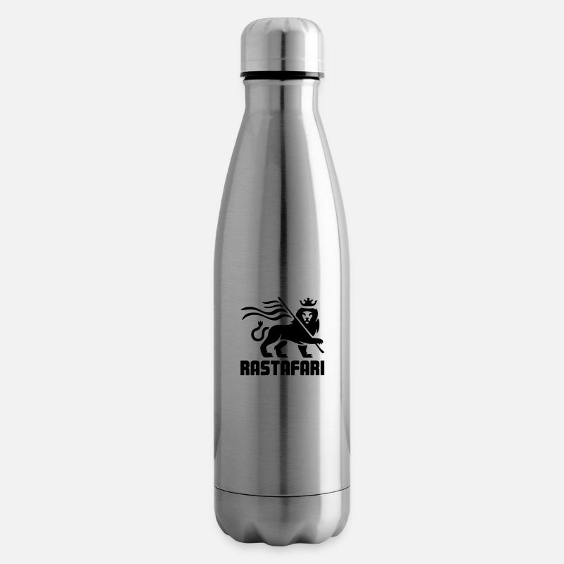 Reggae Rastafari Löwe - Isolierflasche - Lightsilver