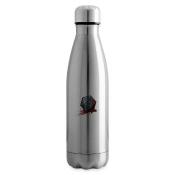 D20 Cube - Problem solved - Insulated Water Bottle - silver - Right