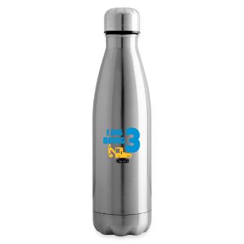 Bagger Geburtstag 3 Jahre - Isolierflasche - Lightsilver - Rechts