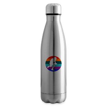 Football américain - Bouteille isotherme - argent clair - Droite