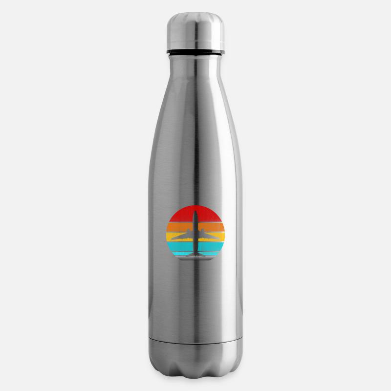 avion - Bouteille isotherme - argent clair