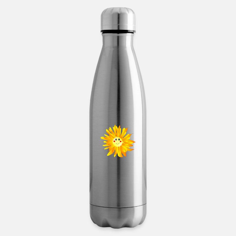 Blume mit Augen - Isolierflasche - Lightsilver